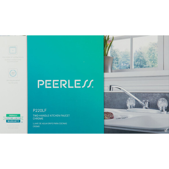 Peerless 2-Handle Knob Kitchen Faucet, Chrome P220LF 460441
