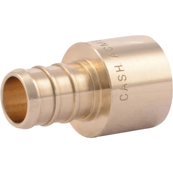SharkBite 1/2 In. Female Sweat x 1/2 In. CF Brass PEX Adapter UC600LFA