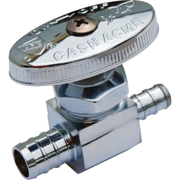 SharkBite 1/2 In. CF x 3/8 In. CF Multi-Turn Straight PEX Stop Valve 23062LF