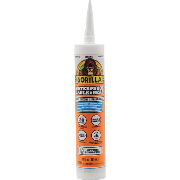 Gorilla 10 Oz. White Caulk & Seal 108318