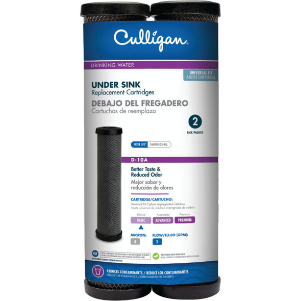 Culligan D-10A Under Sink Drinking Water Filter Cartridge, (2-Pack) D-10A 432644