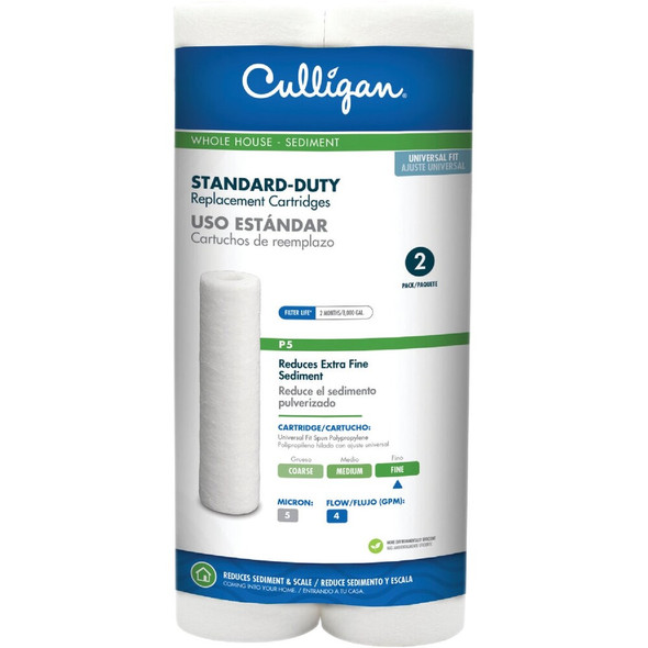Culligan P5 Sediment Whole House Water Filter Cartridge, (2-Pack) P5 432652
