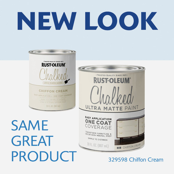 Rust-Oleum Chalked Ultra Matte Chiffon Cream 30 Oz. Chalk Paint
