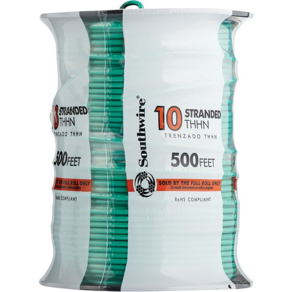 Southwire 500 Ft. 10 AWG Stranded Green THHN Electrical Wire 22977357 539449