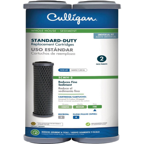 Culligan Sediment Advanced Whole House Water Filter Cartridge, (2-Pack) SCWH-5 401775