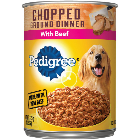 Pedigree Meaty Ground Dinner with Chopped Beef Wet Dog Food, 13.2 Oz. 798365 Pedigree Meaty Ground Dinner with Chopped Beef Wet Dog Food, 13.2 Oz. 798365