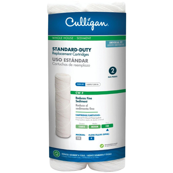 CWF Culligan Sediment Whole House Water Filter Cartridge, (2-Pack) CWF 426658