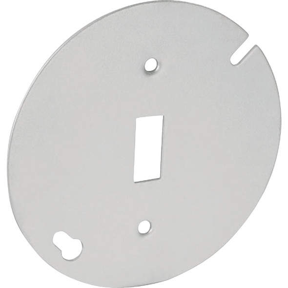 Southwire 4 In. Single Toggle Switch Silver Round Box Cover 54C42-UPC