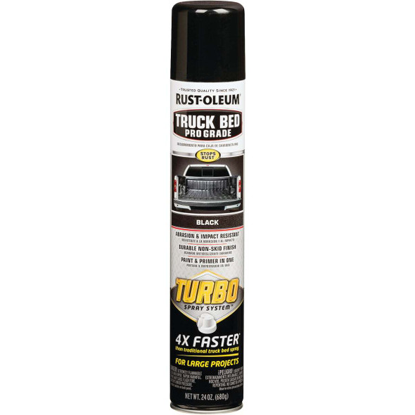Rust-Oleum Pro Grade Turbo 24 Oz. Black Truck Bed Liner Spray 340455