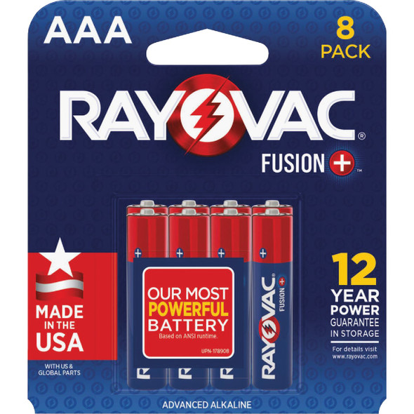 Rayovac Fusion AAA Alkaline Battery (8-Pack) 824-8TFUS1