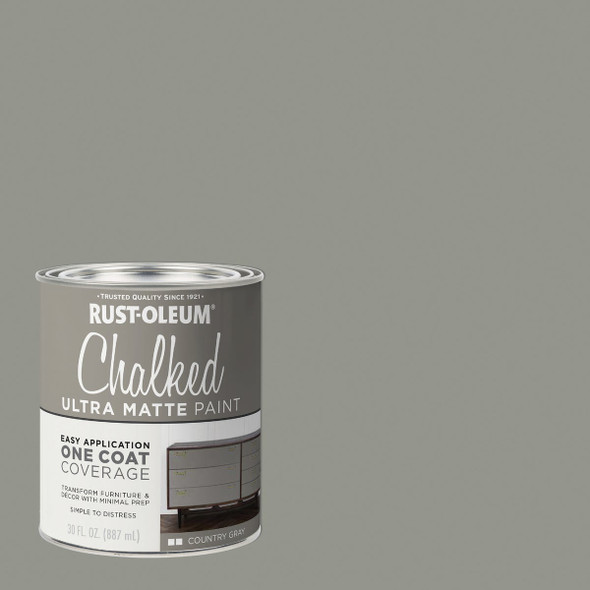 Rust-Oleum Chalked Country Gray Ultra Matte 30 Oz. Chalk Paint 285141