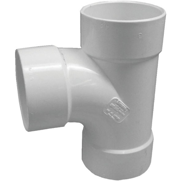 IPEX Sanitary Tee 3 In. PVC Sewer and Drain Tee 414123BC