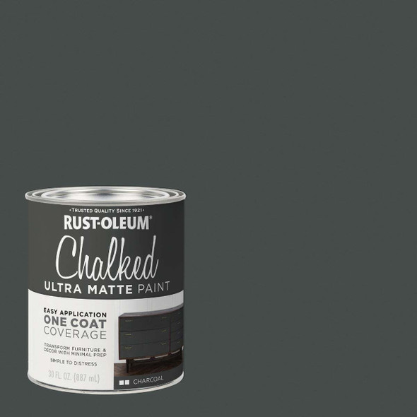 Rust-Oleum Chalked Charcoal Ultra Matte 30 Oz. Chalk Paint 285144