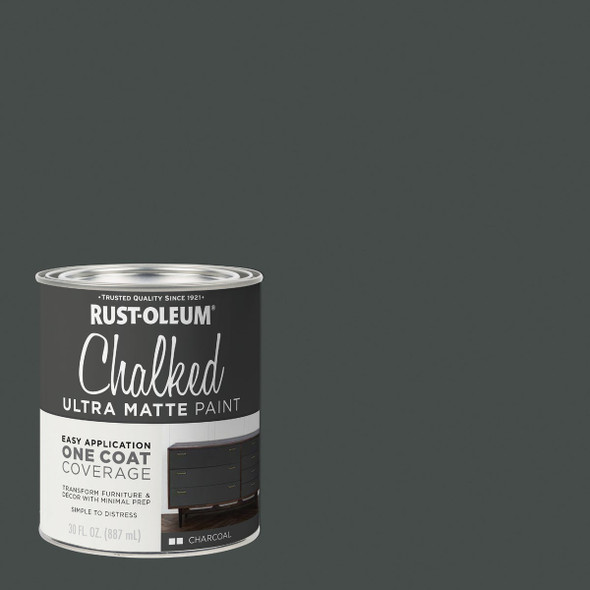 Rust-Oleum Chalked Charcoal Ultra Matte 30 Oz. Chalk Paint 285144