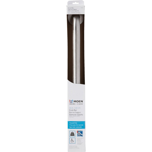 Moen Home Care 24 In. Concealed Screw Grab Bar, Peened R8924P 401857