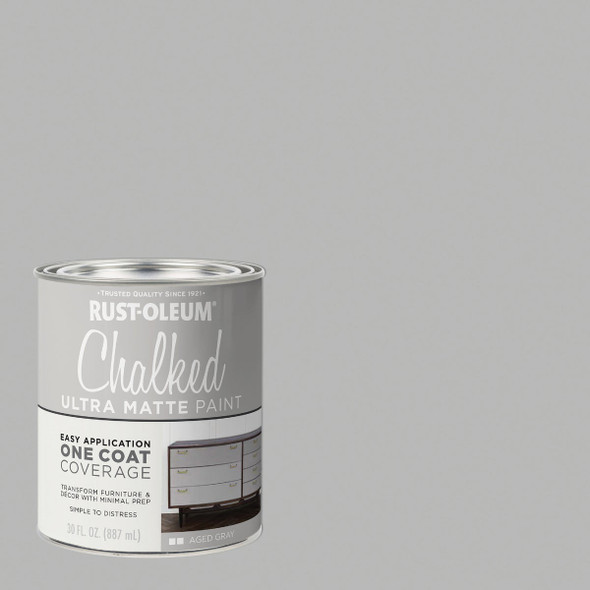 Rust-Oleum Chalked Aged Gray Ultra Matte 30 Oz. Chalk Paint 285143