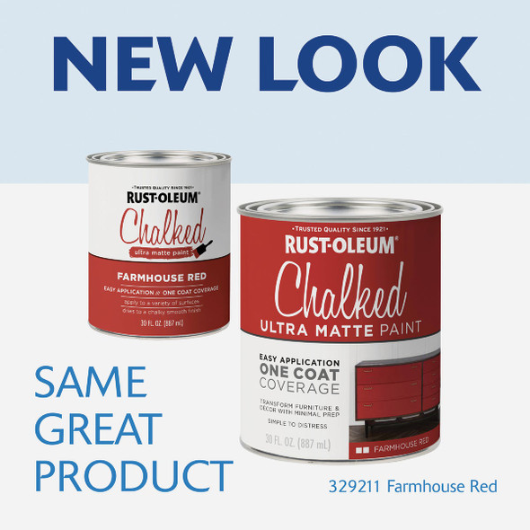 Rust-Oleum Chalked Ultra Matte Farmhouse Red 30 Oz. Chalk Paint