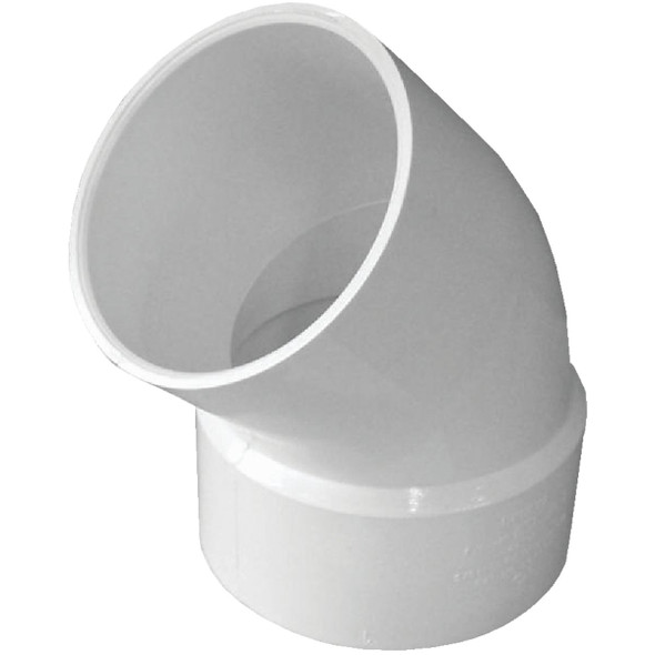 IPEX 3 In. SDR 35 45 Deg. PVC Sewer and Drain Street Elbow (1/8 Bend) 414193BC