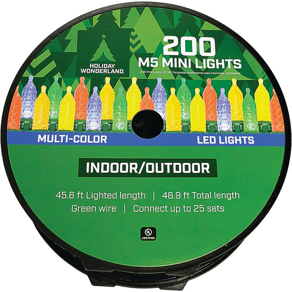 Home Impressions Multi 200-Bulb Faceted M5 Mini LED Light Set KT-LED-2405 903272
