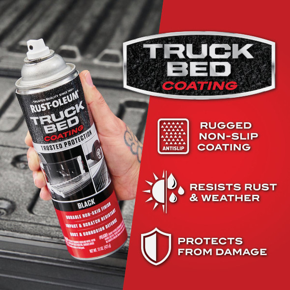 Rust-Oleum Stops Rust 15 Oz. Black Truck Bed Liner Spray 248914 771274
