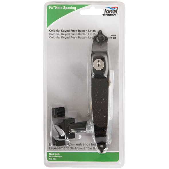 National Hardware Dual Keyed Push Button Door Latch N100-031 213160