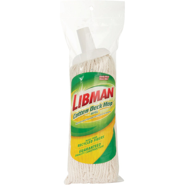 Libman 12 In. Cotton Deck Mop Refill