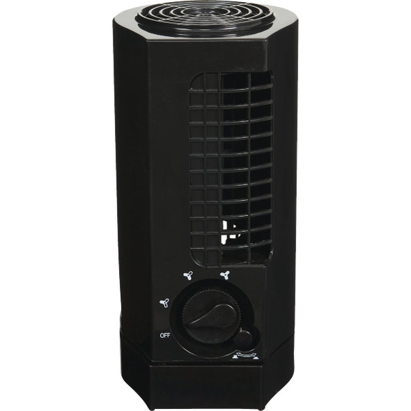 Best Comfort 12 In. 2-Speed Black Mini Tower Table Fan 15769