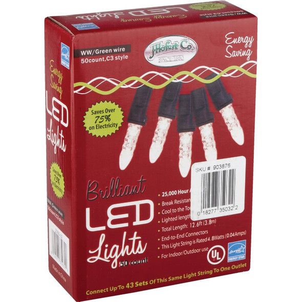 J Hofert Warm White 50-Bulb C3 LED Light Set 2350-32 903876
