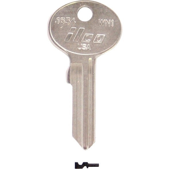 ILCO Wind Nickel Plated Mailbox Key, 1634 (10-Pack) IAL00000582