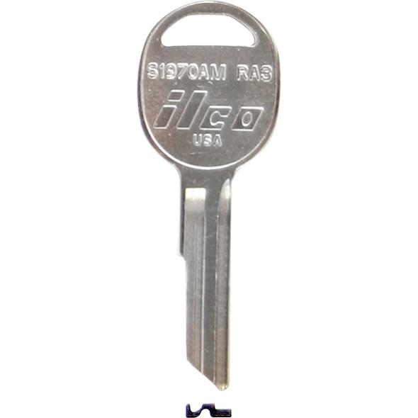 ILCO AMC Nickel Plated Automotive Key RA3 / S1970AM (10-Pack) IAL3481804B