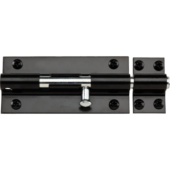 National Hardware 8 In. Black Extra Heavy-Duty Door Barrel Bolt N152-133