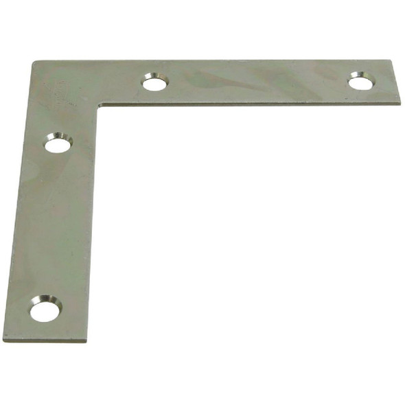 National Hardware 4 In. x 3/4 In. Zinc Flat Corner Iron (4-Count) N114-116