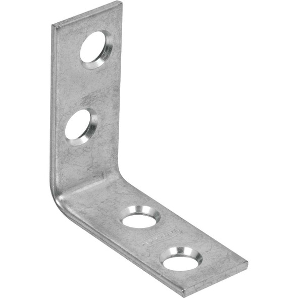 National Hardware 1-1/2 In. x 5/8 In. Zinc Corner Brace N266-304 Pack of 40