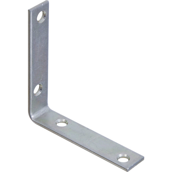 National Hardware 3-1/2 In. x 3/4 In. Zinc Corner Brace N264-200 Pack of 10