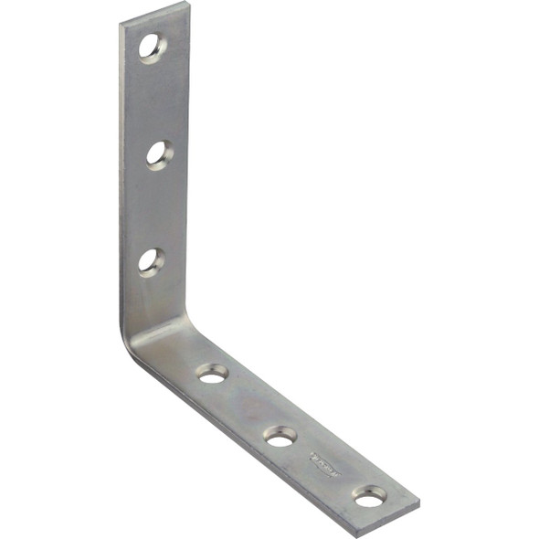National Hardware 5 In. x 1 In. Zinc Corner Brace N220-152 Pack of 10