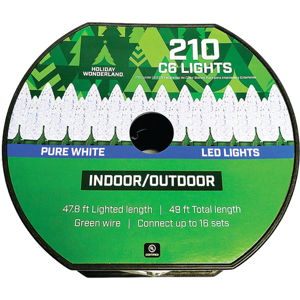 Home Impressions Pure White 210-Bulb C6 LED Light Set KT-LED-2422 905989