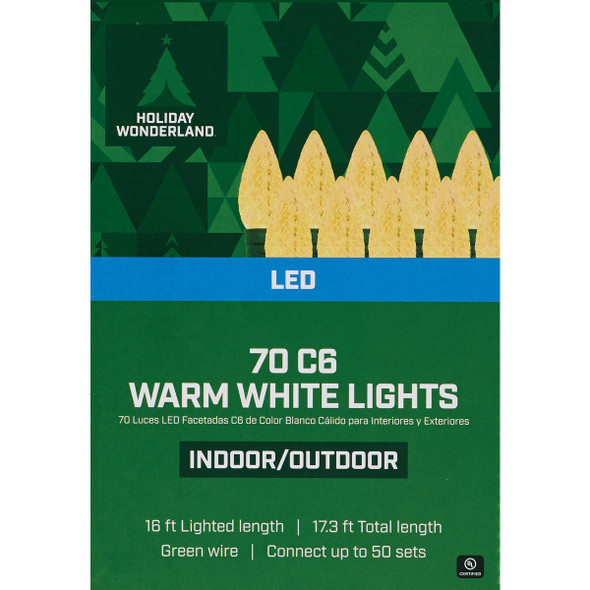 Home Impressions Warm White 70-Bulb C6 LED Light Set KT-LED-2418WW 900146