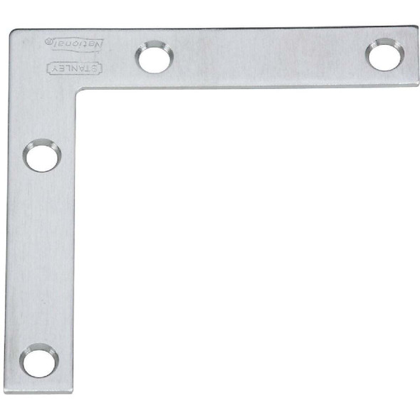 National Hardware 3 In. x 1/2 In. Stainless Steel Flat Corner Brace (2-Count)