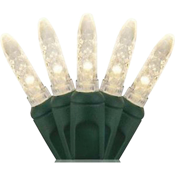 Holiday Wonderland  Warm White 100-Bulb Faceted M5 Mini LED Light Set