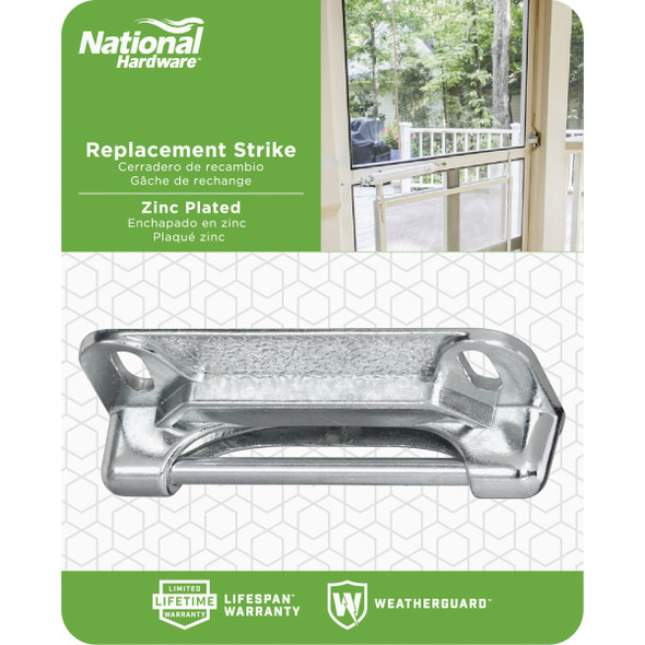 National Hardware Zinc Screen Door Strike Plate