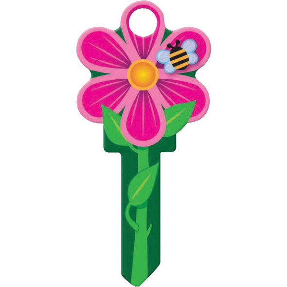 Lucky Line Flower Design Decorative House Key, SC1  B106S Pack of 5