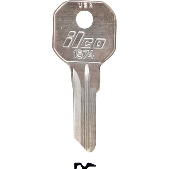 ILCO Hurd Nickel Plated Gas Cap Key, 1574 (10-Pack) IAA01564002