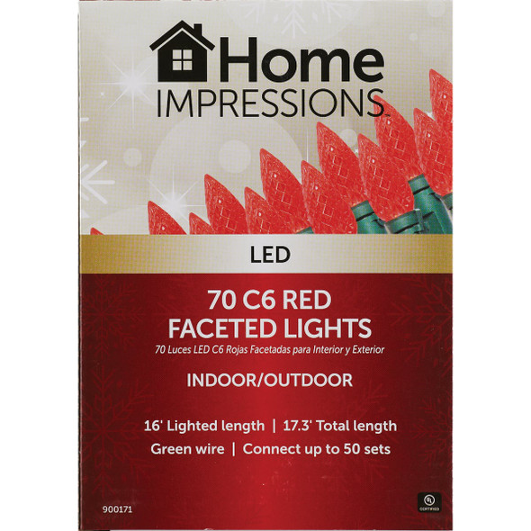 Home Impressions Red 70-Bulb C6 LED Light Set