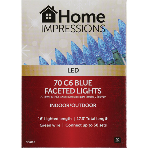 Home Impressions Blue 70-Bulb C6 LED Light Set