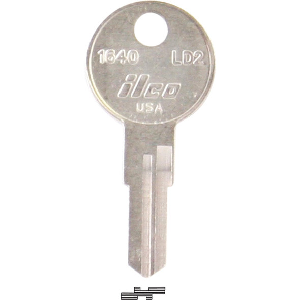 ILCO Larson Nickel Plated Storm Door Key, LD2 / 1640 (10-Pack) IAL00000622