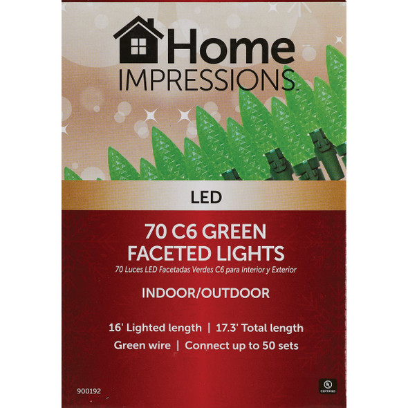 Home Impressions Green 70-Bulb C6 LED Light Set