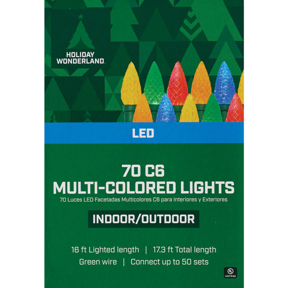 Home Impressions Multi 70-Bulb C6 LED Light Set KT-LED-2418M 900165