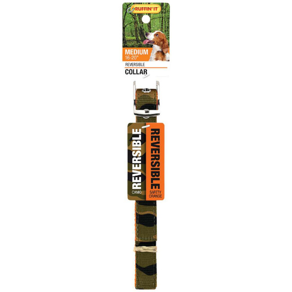 Westminster Pet Ruffin' it Reversible 16 In. to 20 In. Nylon Dog Collar 31302