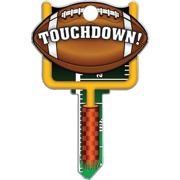 Lucky Line Football Design Decorative House Key, KW11  B121K Pack of 5