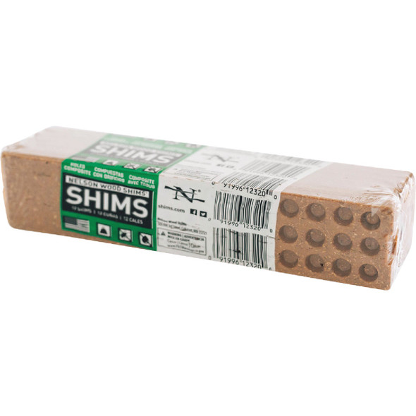 Nelson Wood Shims 8 In. L Holed Composite Shims (12-Count) WC8/12/32/78HN